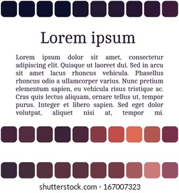 Frame template for cards, invitations, banners. You can place any text here. Invitation card with abstract mosaic pattern, vector.