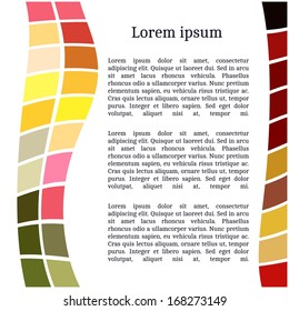 Frame template for cards, invitations, banners. You can place any text here. Invitation card with abstract mosaic pattern, vector.
