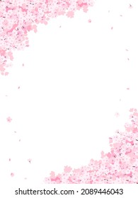 frame template with cherry blossoms in full bloom