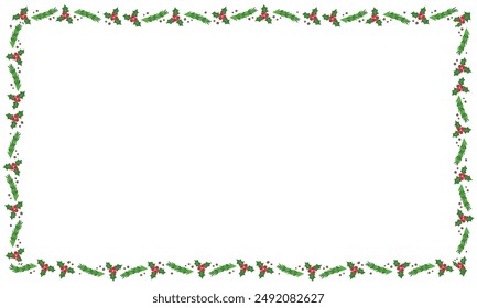 Frame template for christmas season celebration, christmas wreath concept.