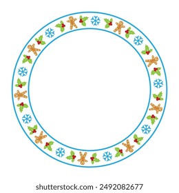 Frame template for christmas season celebration, christmas wreath concept.