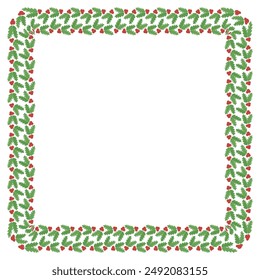 Frame template for christmas season celebration, christmas wreath concept