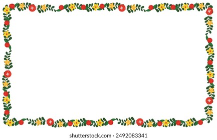 Frame template for christmas season celebration, christmas wreath concept.