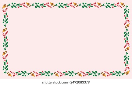 Frame template for christmas season celebration, christmas wreath concept.