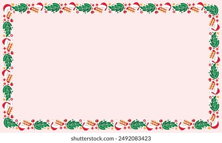 Frame template for christmas season celebration, christmas wreath concept.