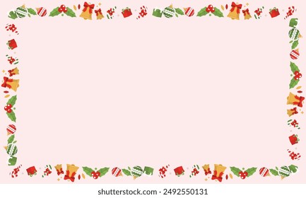 frame template for christmas season celebration, christmas wreath concept