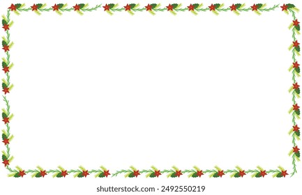 Frame template for christmas season celebration, christmas wreath concept