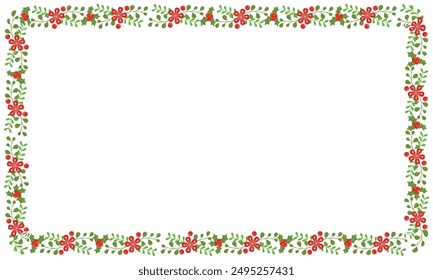 Frame template for christmas season celebration, christmas wreath concept.