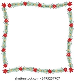 Frame template for christmas season celebration, christmas wreath concept.