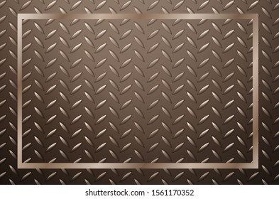 Frame template design with brown texture background illustration