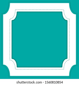 Diseño de plantilla de marco con ilustración de fondo verde