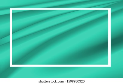 Frame template design with green background illustration