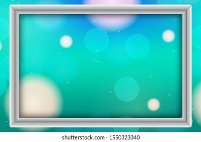 Frame template design with green light illustration