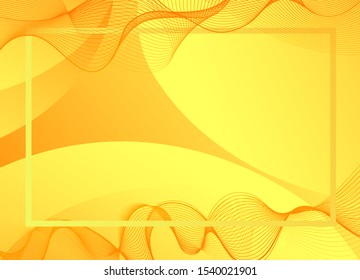 Frame template design with yellow background illustration