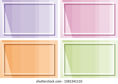 Frame template with different color backgrounds illustration