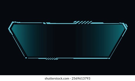 Frame template digital cyber futuristic technology style line and frame design element vector illustration