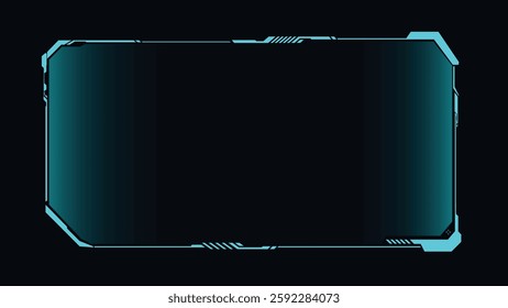 Frame template digital cyber futuristic technology style line and frame design element vector illustration