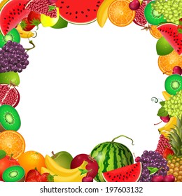Frame Template Of Fruit For You Design 