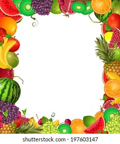 frame template of fruit for you design 