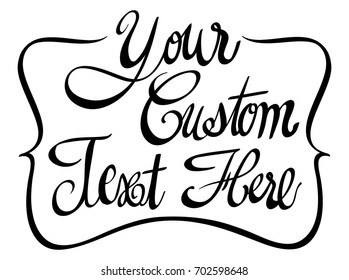 Frame template with text in middle illustration