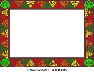 frame template, this is a frame template with vector shapes that can be used as a photo frame. This design uses traditional batik designs from Aceh, Indonesia.