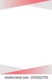 Bildvorlage. Dreieckige rosa und graue Formen. Leerer Platz. Poster oder Banner. Geh nach oben.