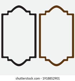 frame template with two kinds of color and with flat design. for template