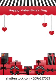 frame template of Valentine's day