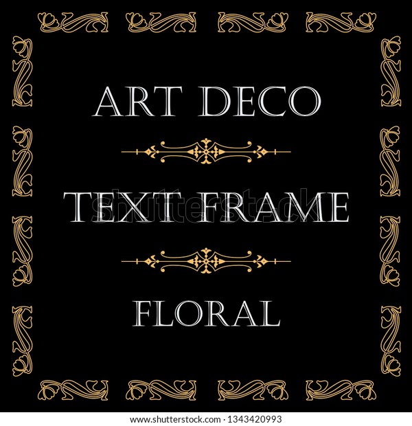 frame for text in art deco style, design\
element in art-deco style, text\
decoration.