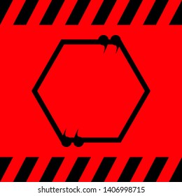 Frame for text black on a red background, vector illustration for design.