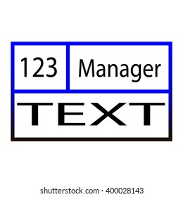 Frame text with blue