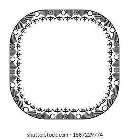 frame for text or calligraphy and banners. black border isolated from a white background.