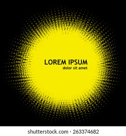 frame for text circle circles sun. Vector