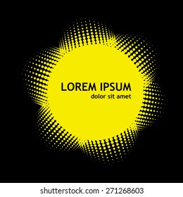 frame for text circle circles sun. Vector