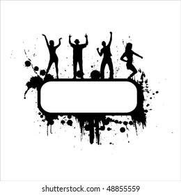 Frame for the text of the dancing people
