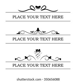 Frame for text. Decoration and layout for text.