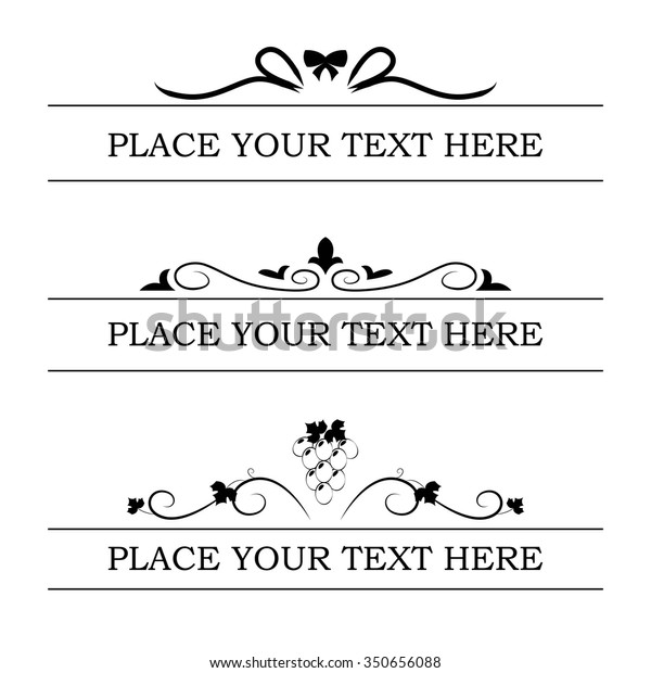 Frame for text.\
Decoration and layout for\
text.