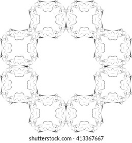 frame for text decoration made in the form of a sketch of girls. Vector illustration. For presentations, graphics, design, wallpaper