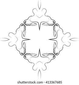 frame for text decoration made in the form of a sketch of girls. Vector illustration. For presentations, graphics, design, wallpaper