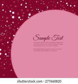 Frame for text with elegant abstract floral motif