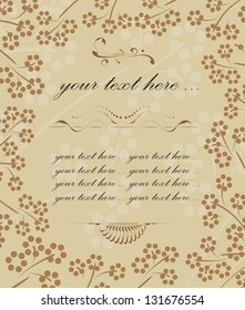 frame for text with elements to decorate the page
