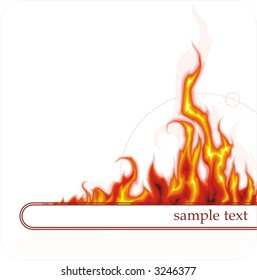 frame for text with fire