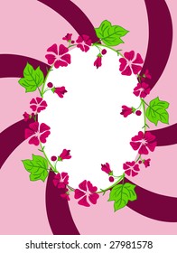 frame for text with floral ornament