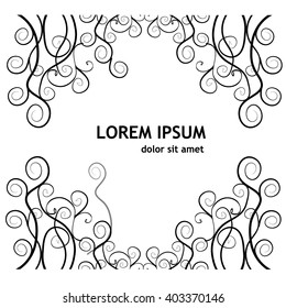  Frame for text of flourishes. Vector