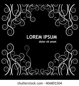  Frame for text of flourishes. Vector
