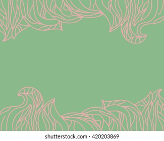 Frame for text of flourishes. Vector