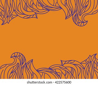 Frame for text of flourishes. Vector