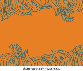 Frame for text of flourishes. Vector
