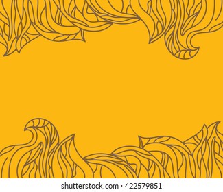 Frame for text of flourishes. Vector