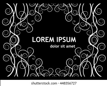  Frame for text of flourishes. Vector